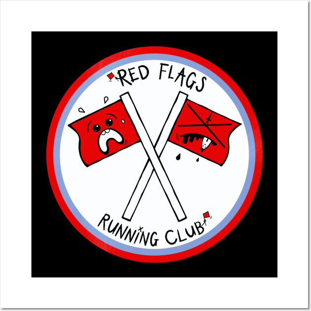 Red Flags Running Club Wall Art by KirstyFinnigan